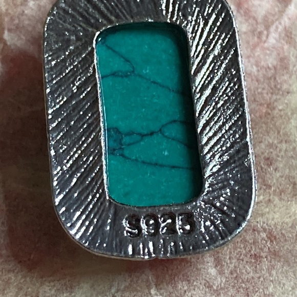 🆕 NWOT STERLING SILVER WITH TURQUOISE BLUE EARRINGS - Picture 8 of 9